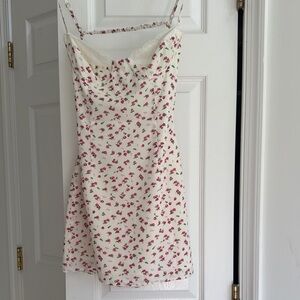 Beginning Boutique White and Red Floral Chemise